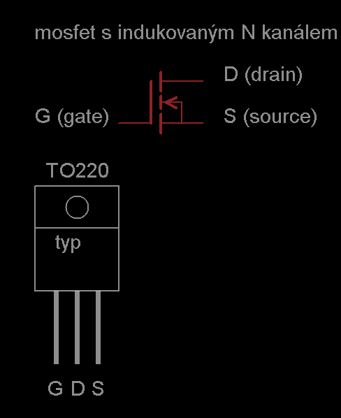 Pinout tranzistoru v pouzdře TO220