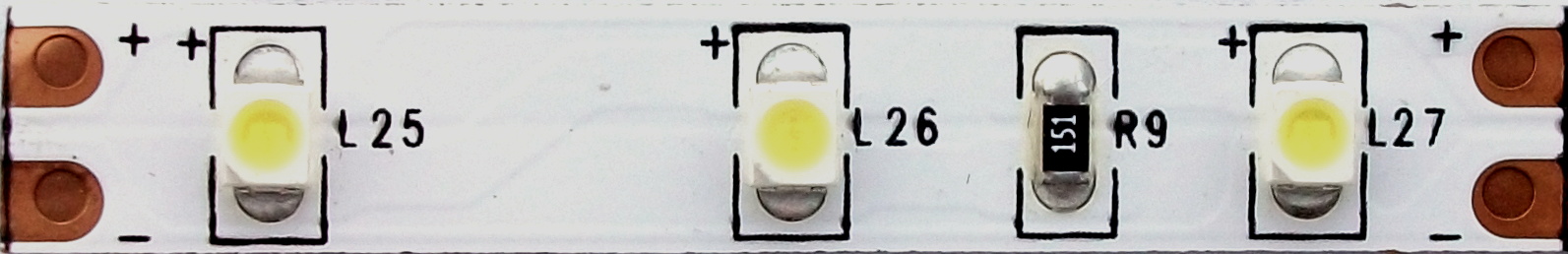 Detailní pohled na LED pásek